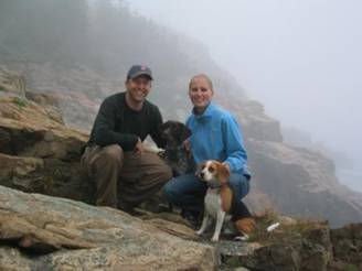 Beagle and German Shorthaired pointer trained in North Hampton NH on New Hampshire seacoast